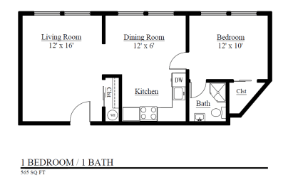 1 bed, 1 bath, 625 sqft, $1,199