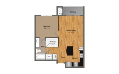 1 bed, 1 bath, 745 sqft, $1,827