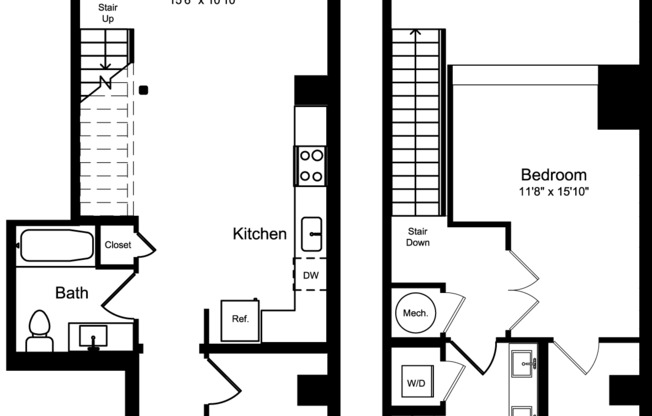 1 bed, 2 baths, 1,097 sqft, $3,068, Unit 217