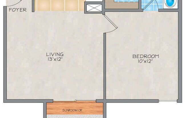 1 bed, 1 bath, 480 sqft, $975, Unit 128