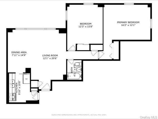 2 beds, 1 bath, 950 sqft, $3,000, Unit 1E