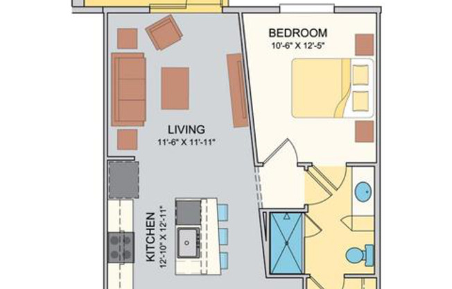 1 bed, 1 bath, 655 sqft, $1,500