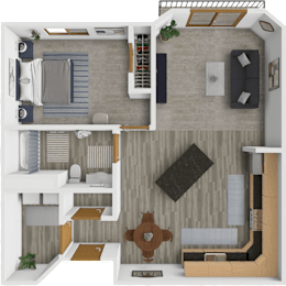 1 bed, 1 bath, 819 sqft, $1,000