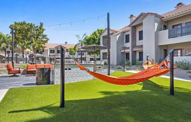 our apartments have a communal area with a hammock