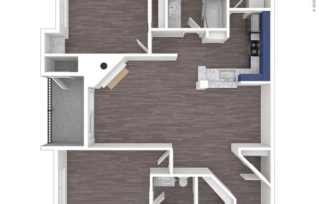 2 beds, 2 baths, 1,115 sqft, $1,585