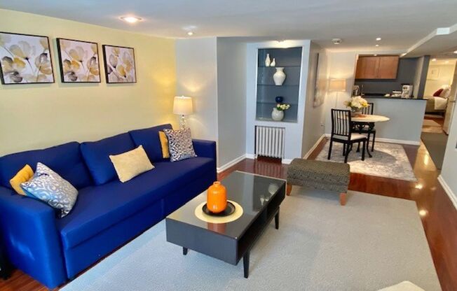 Incredible Find! Stylish Furnished 1 bed 1 bath Lower Level Apt in Logan with Patio