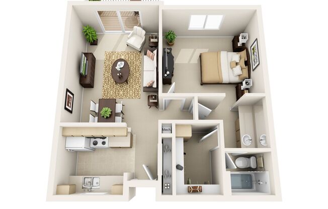 1 bed, 1 bath, 695 sqft, $1,950, Unit 425