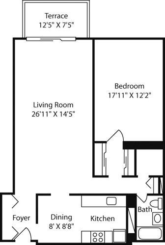 1 bed, 1 bath, 924 sqft, $3,665, Unit 324