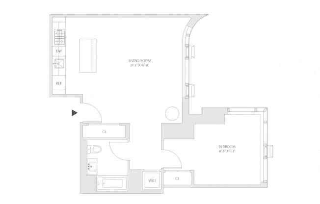 1 bed, 1 bath, 704 sqft, $6,175, Unit 7B