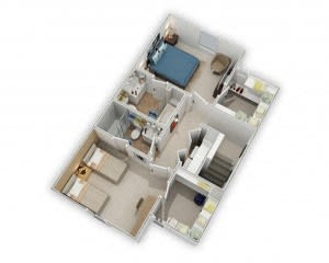 2 beds, 2 baths, 1,336 sqft, $5,437