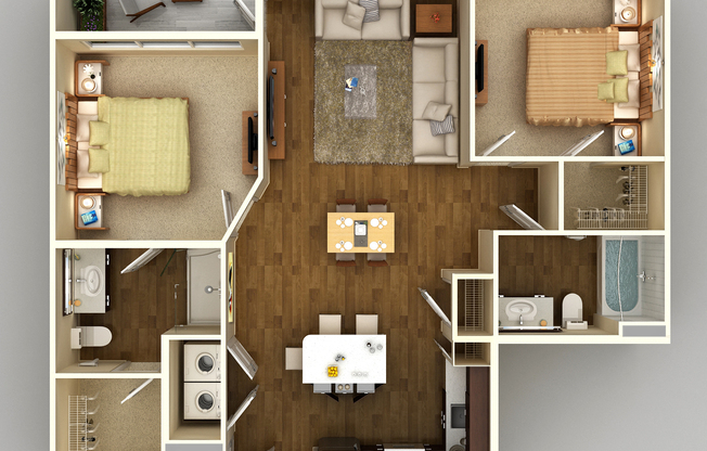 2 beds, 2 baths, $2,624