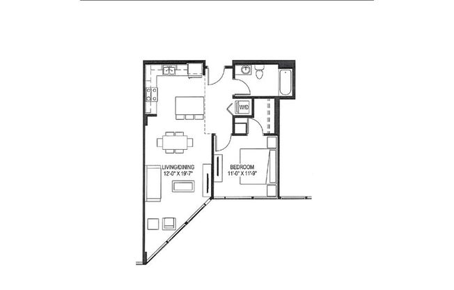 1 bed, 1 bath, 829 sqft, $1,665, Unit 906