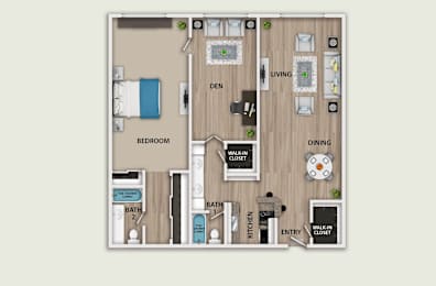 1 bed, 2 baths, 1,100 sqft, $3,150