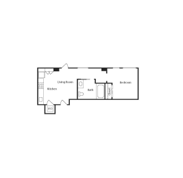 1 bed, 1 bath, 463 sqft, $3,294
