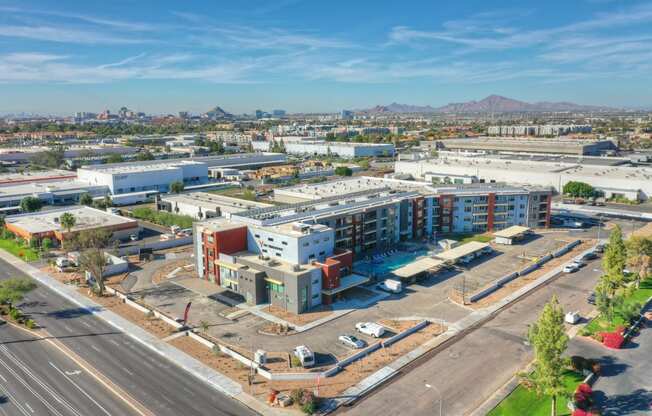 Aerial view at V on Broadway Apartments in Tempe AZ November 2020 (4)