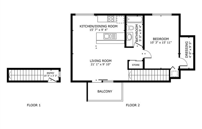 1 bed, 1 bath, $1,995