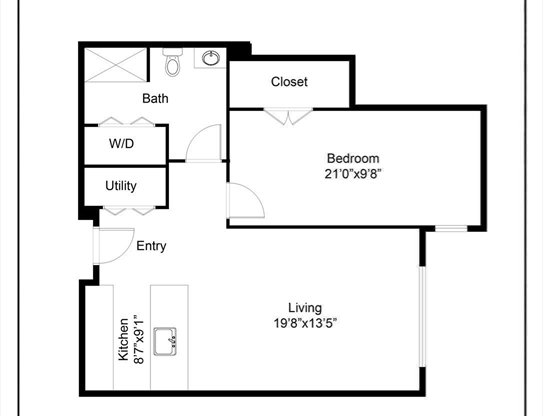 1 bed, 1 bath, 772 sqft, $2,795, Unit 407