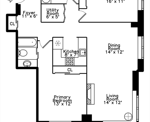 2 beds, 2 baths, 1,046 sqft, $4,800, Unit 1104