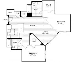 2 beds, 2 baths, 1,011 sqft, $3,130