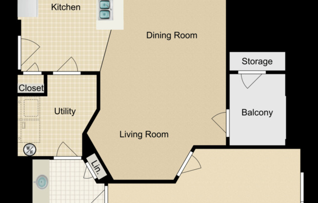 1 bed, 1 bath, 802 sqft, $1,354