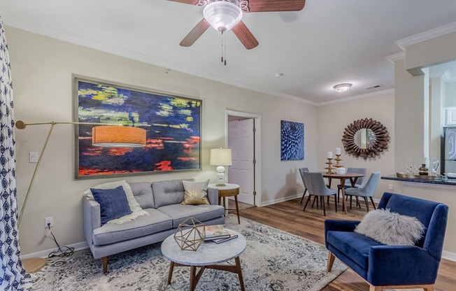 Living Room And Dining Area at Wind Dance, Carrollton, Texas