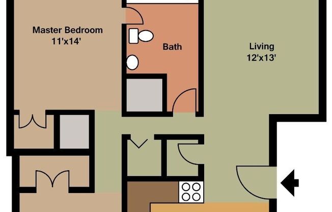 2 beds, 1 bath, $1,820