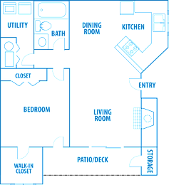 1 bed, 1 bath, 700 sqft, $1,351
