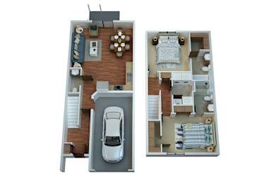 2 beds, 2.5 baths, 1,341 sqft, $1,630