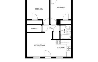 2 beds, 1 bath, 600 sqft, $900, Unit 5601-B