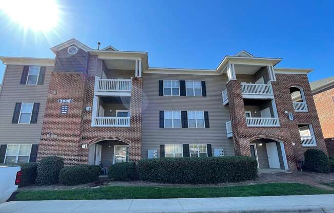 exterior featuring spacious balconies at Palmetto Place, South Carolina, 29708