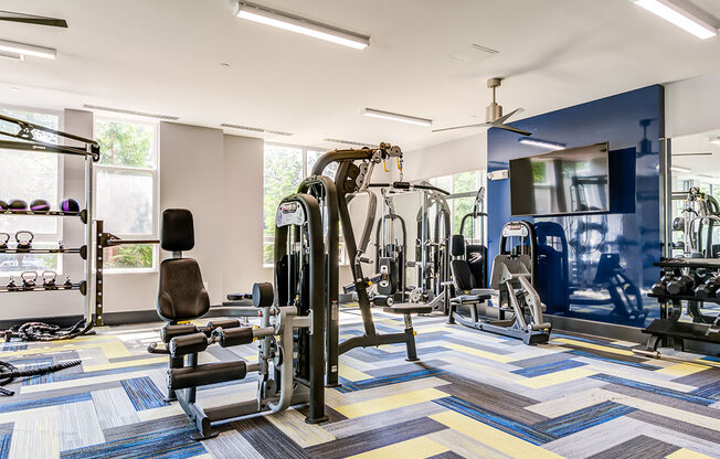 Fitness Center With Updated Equipment  at Ascend Apollo, Camp Springs