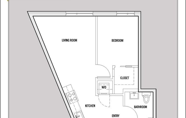1 bed, 1 bath, 513 sqft, $1,350, Unit 261-612