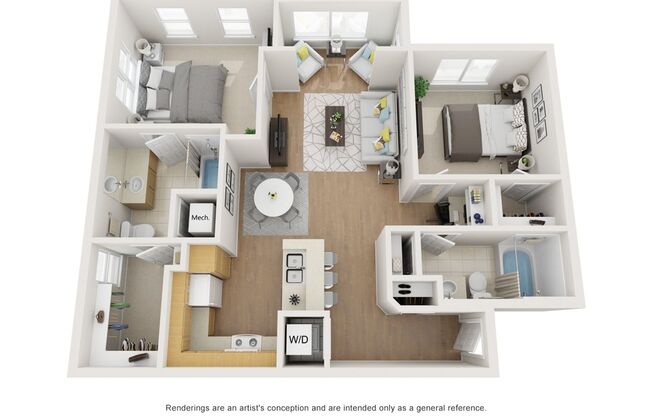 2 beds, 2 baths, 1,030 sqft, $1,727, Unit 00 - 4821304