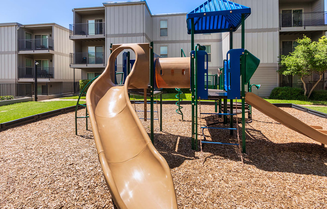 The playground at The Biltmore Apartments located in the Vickery Midtown neighborhood of Dallas, TX.