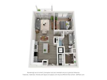 1 bed, 1 bath, 818 sqft, $1,279