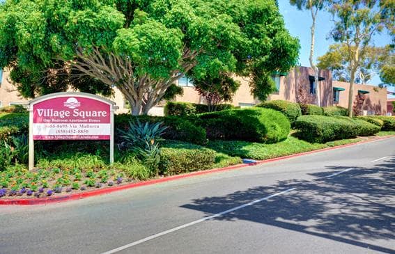 Property Entrance at Village Square, La Jolla California