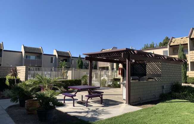 2nd pool with BBQ and picnic table