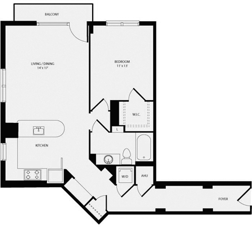 1 bed, 1 bath, 875 sqft, $2,578, Unit 0207