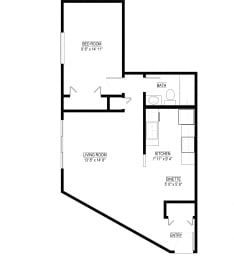 1 bed, 1 bath, 700 sqft, $1,295