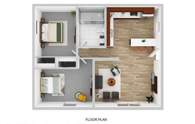 2 beds, 1 bath, 695 sqft, $1,555, Unit 2