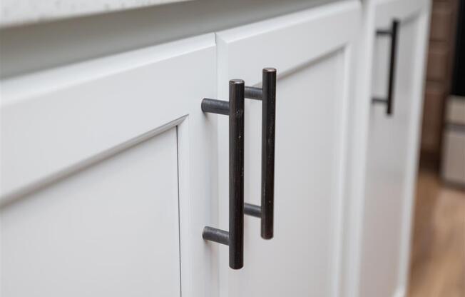 Close Up View of Kitchen Cabinets