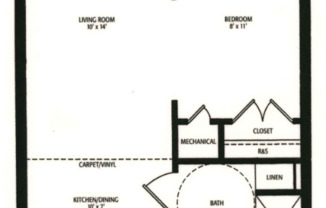 1 bed, 1 bath, 407 sqft, $650, Unit 213