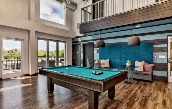 Billiards at West Line Flats Apartments in Lakewood, CO