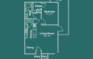 1 bed, 1 bath, 700 sqft, $1,098