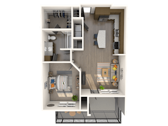 1 bed, 1 bath, 861 sqft, $1,800