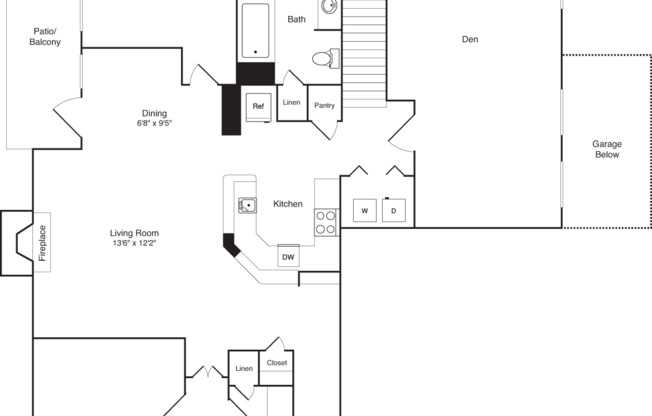 2 beds, 2 baths, 1,411 sqft, $3,485, Unit 202