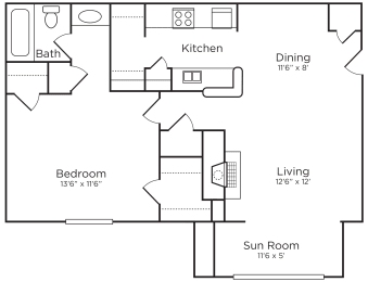 1 bed, 1 bath, 796 sqft, $1,000