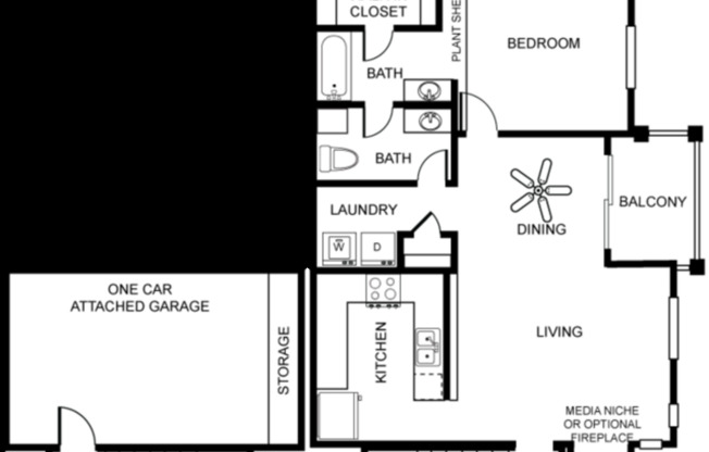 1 bed, 1 bath, 898 sqft, $1,765