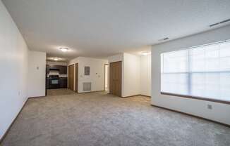 large living area in apartment 