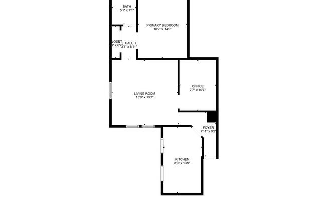 1 bed, 1 bath, 700 sqft, $2,300, Unit 3